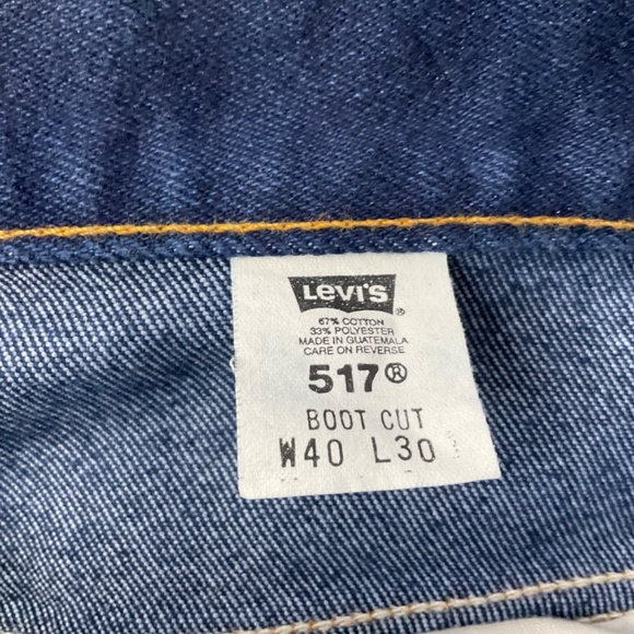 Levi’s Mens 517 Bootcut Indigo dark wash jeans waist 40 EUC - Picture 6 of 6